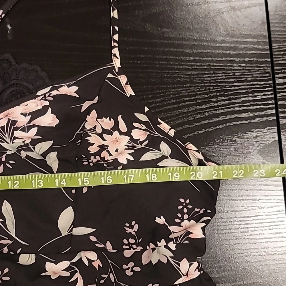 SHEIN CURVE VCAY FLORAL RACER BACK MAXI DRESS, SZ 4X